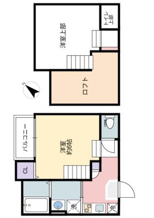 PARK RESIDENCE幕張(1K/1階)の間取り写真