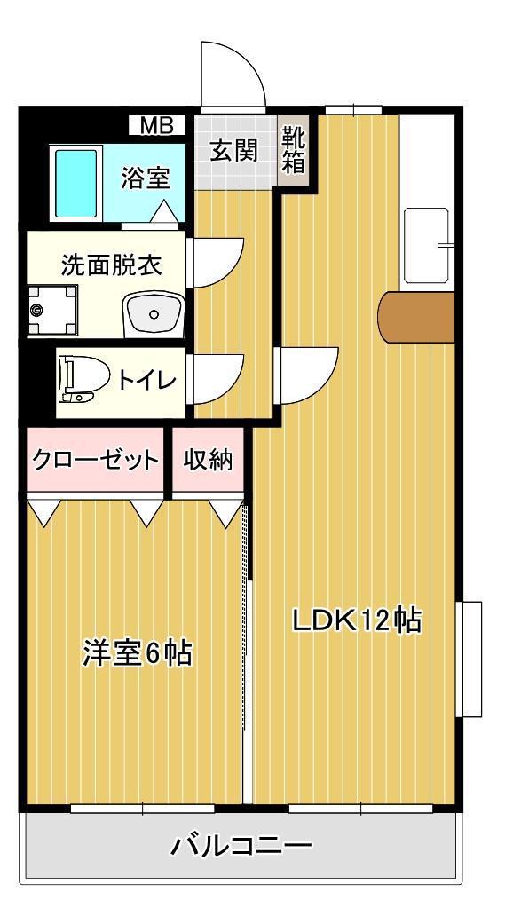 M´S STATION(1LDK/1階)の間取り写真