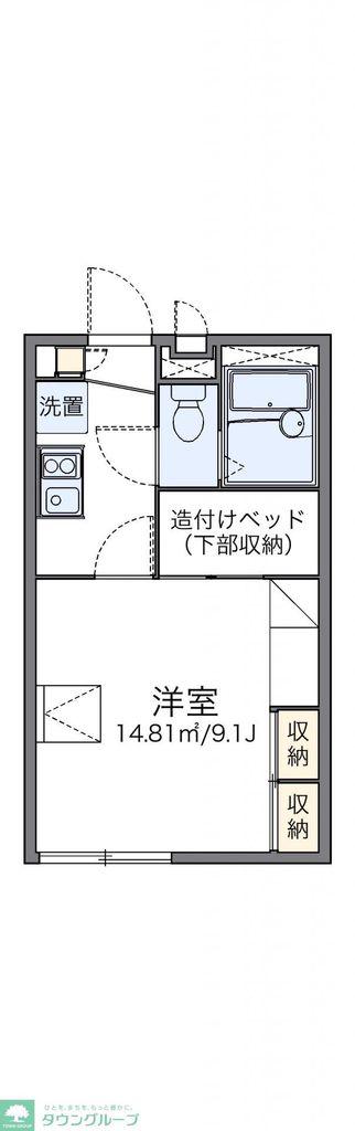 レオパレスポトリバH(1K/1階)の間取り写真