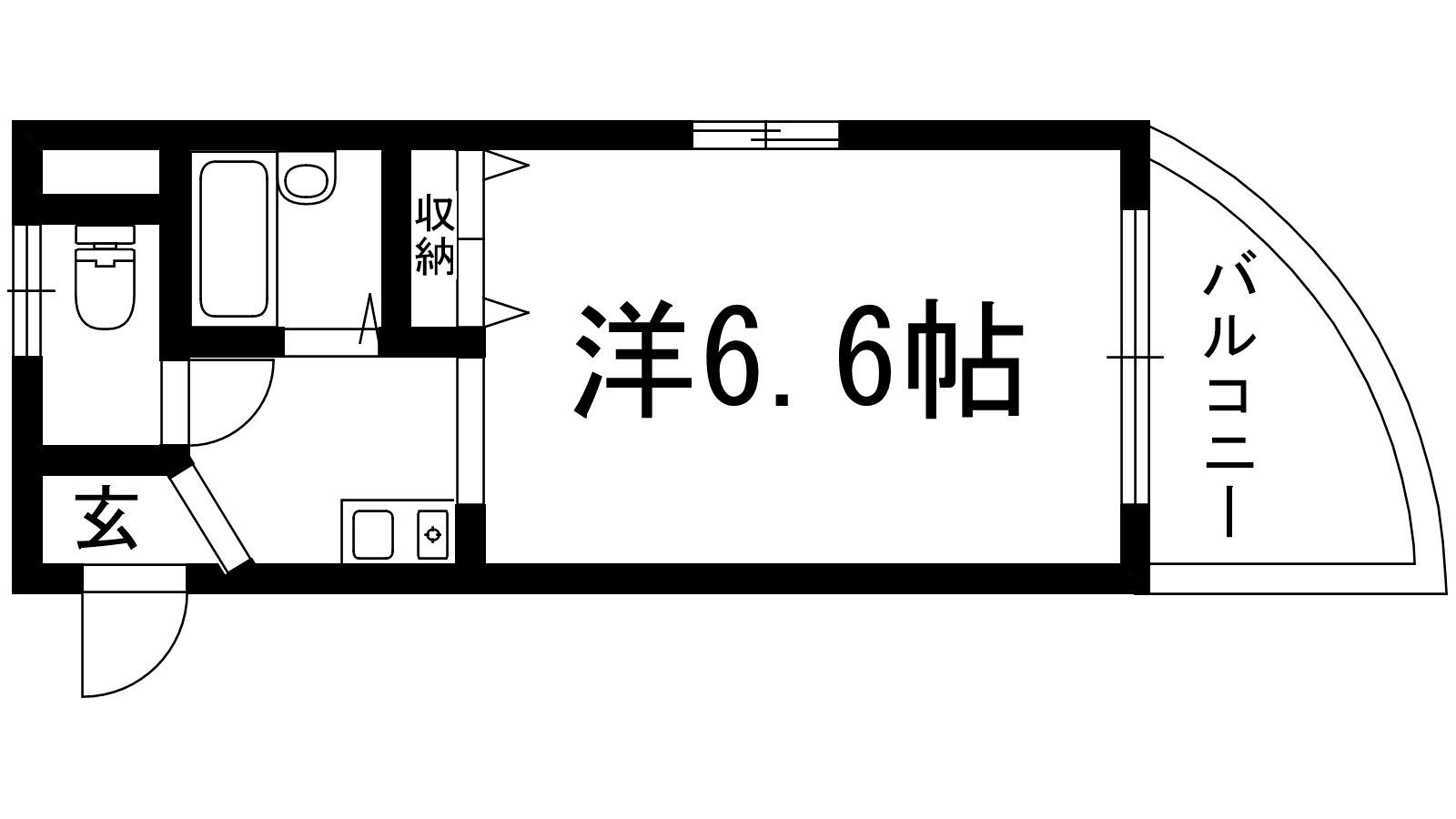 エアポート平和(1K/4階)の間取り写真