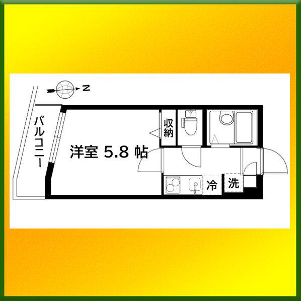 ロイヤルマンション柳沢(1K/1階)の間取り写真