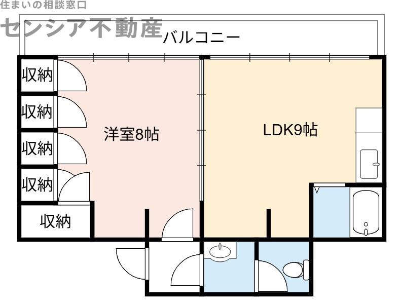 ACT田代マンション(1LDK/4階)の間取り写真