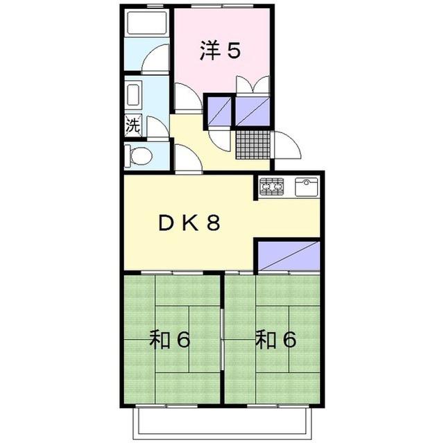 緑ヶ丘ハイツ(3DK/1階)の間取り写真