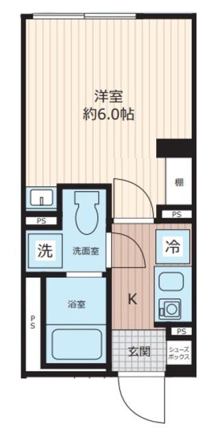 モント方南町(1K/1階)の間取り写真