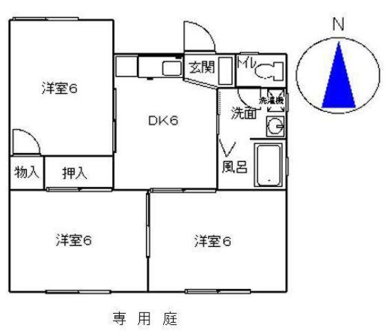 GREEN FARM(3DK/1階)の間取り写真