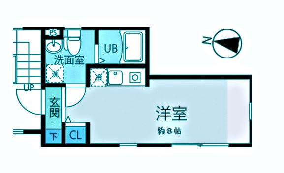 ヴィスタ大森山王(ワンルーム/3階)の間取り写真
