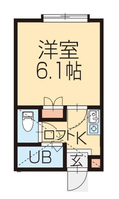 L COLLECTION松海が丘(1K/2階)の間取り写真