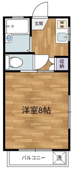 アークビル新中野(1K/2階)の間取り写真