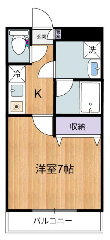 アイリスコート(1K/2階)の間取り写真