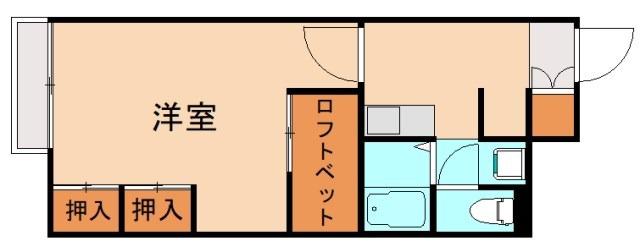 レオパレスインター古賀III(1K/1階)の間取り写真