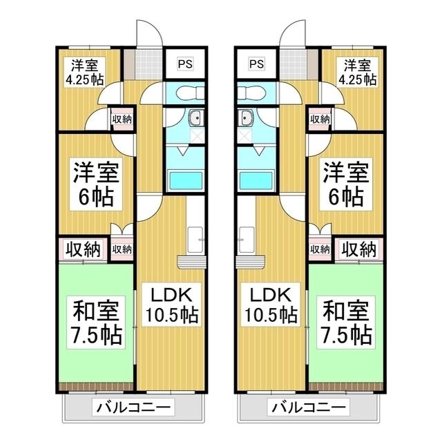 エバーグリーンフォーレスト(3LDK/2階)の間取り写真