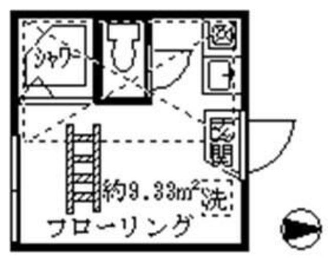 フェリススマート(ワンルーム/1階)の間取り写真