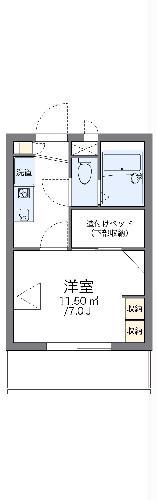 レオパレスボムール(1K/2階)の間取り写真
