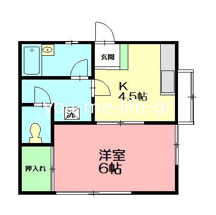 葵ハイツ(1K/1階)の間取り写真