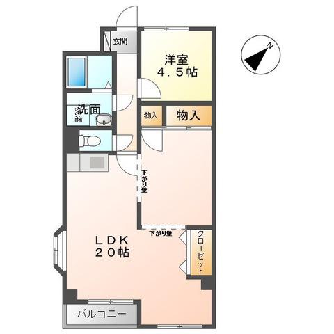 レジデンス中野(1LDK/3階)の間取り写真