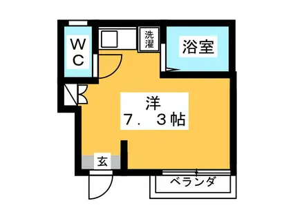 J‐パレス栗原(ワンルーム/1階)の間取り写真