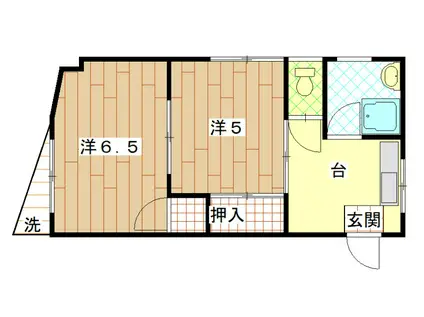 菅沼ビル(2K/3階)の間取り写真