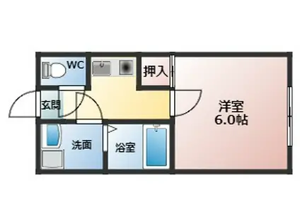アスキーコート(1K/4階)の間取り写真