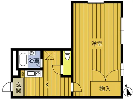 レガーロ田尻(1K/1階)の間取り写真