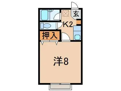 パレスサザンクロスII(1K/1階)の間取り写真