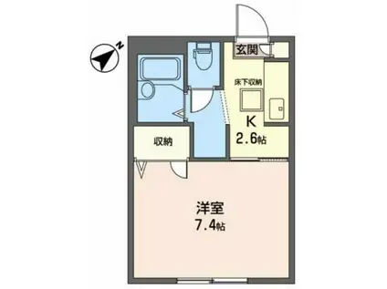 フルール・パークA(1K/1階)の間取り写真