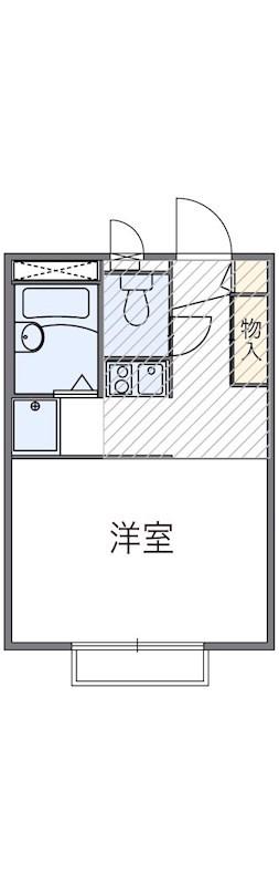 レオパレスALBA(1K/1階)の間取り写真