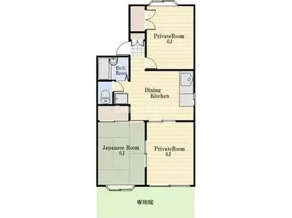 クイーンズコート東落合C(3DK/1階)の間取り写真