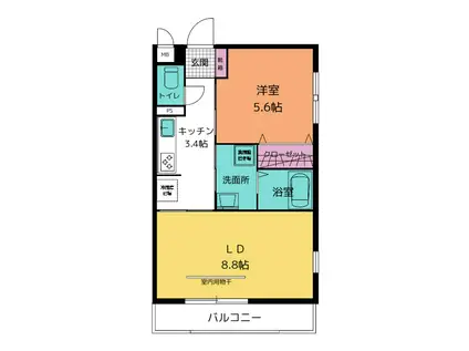 LAVIE長嶺(1LDK/1階)の間取り写真