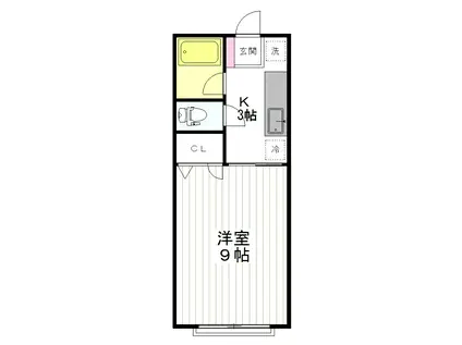 ハイムレンボー(1K/2階)の間取り写真