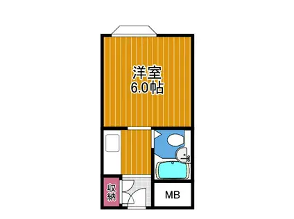 スタビラ(1K/2階)の間取り写真
