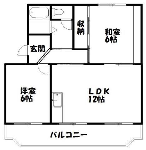 GLANZ(2LDK/2階)の間取り写真