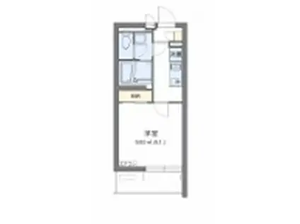 クレイノのぞみA(1K/3階)の間取り写真