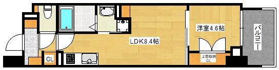 ブランシエスタ広島駅(1LDK/8階)の間取り写真
