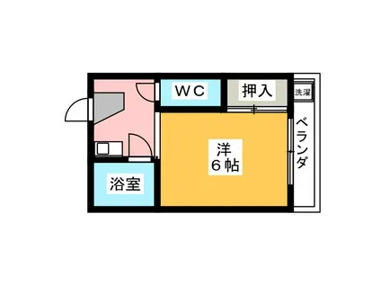 ジョイフル伊勢(1K/3階)の間取り写真