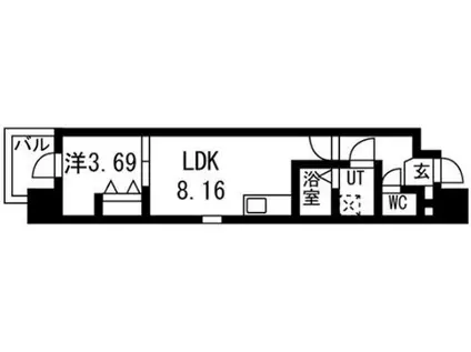 ART TENNOUJI(1LDK/8階)の間取り写真