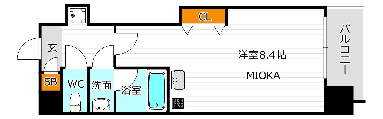 FRONT FIELD TENNOJI(ワンルーム/11階)の間取り写真