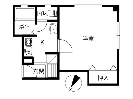 クローバーガーデン(1K/2階)の間取り写真