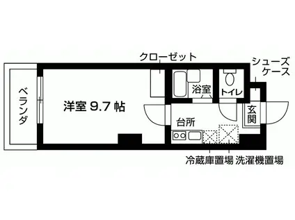 サンライト伊勢原(1K/5階)の間取り写真