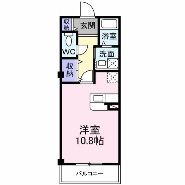 プレステージI(ワンルーム/1階)の間取り写真