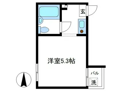 アネックス中野1(1K/1階)の間取り写真