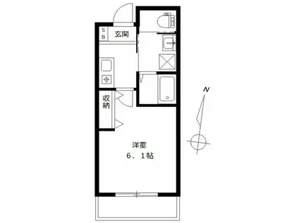 VENT VERT(1K/2階)の間取り写真