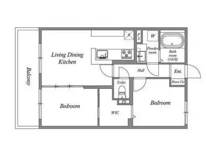 オーパスホームズ白山(2LDK/3階)の間取り写真
