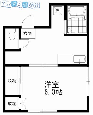 コーポ栄(1K/2階)の間取り写真