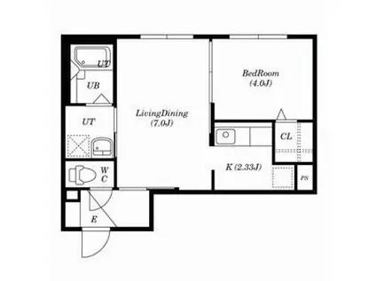 GLIFE-1ST(1LDK/3階)の間取り写真