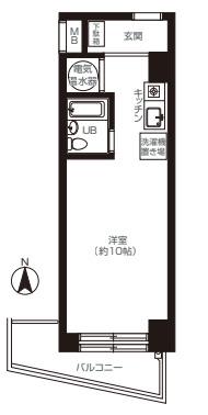ニューライフ新宿(ワンルーム/10階)の間取り写真