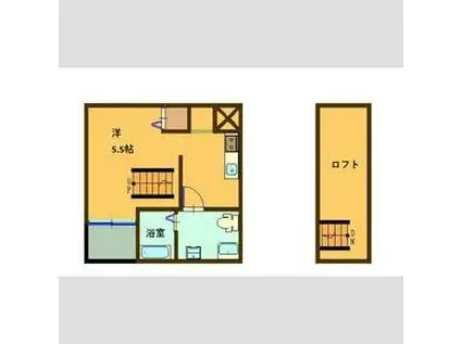 CITY CUBE(1K/1階)の間取り写真