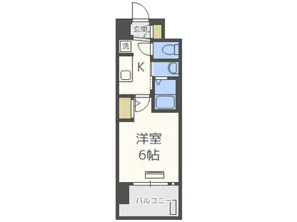 エステムコート中之島GATEII(1K/9階)の間取り写真