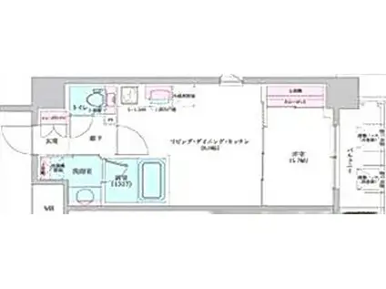 オルフェア鶴ヶ丘駅前(1LDK/10階)の間取り写真