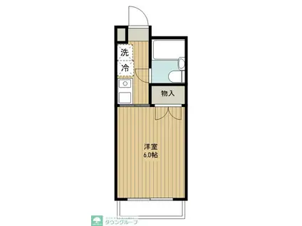 フラワーハイツC(1K/3階)の間取り写真