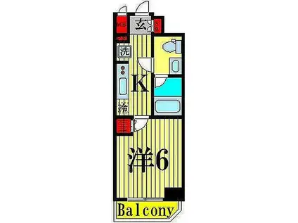 RISING PLACE 綾瀬三番館(1K/3階)の間取り写真